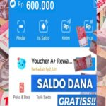 Ilustrasi dompet digital DANA dengan saldo Dana Gratis Rp600.000