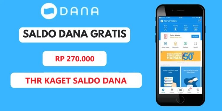 Infografis cara mendapatkan THR Kaget Saldo DANA gratis
