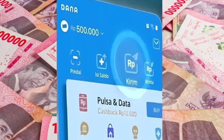 Tampilan aplikasi DANA saat mengklaim THR saldo Dana gratis lebaran Rp500 ribu