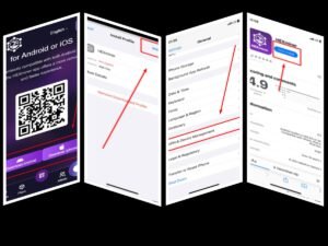 Proses instalasi aplikasi HEXminer di perangkat iOS unutk menambang Bitcoin gratis