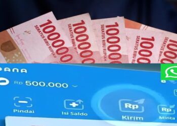 Ilustrasi klaim saldo DANA Rp500.000 masuk ke dompet digital