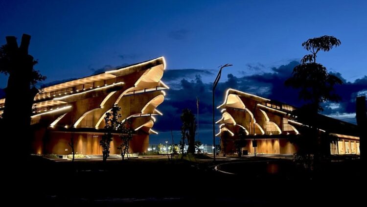Tampak depan Bandara IKN yang telah rampung dibangun