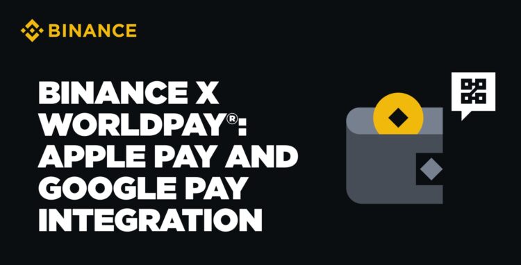 Tampilan antarmuka pembelian crypto dengan Apple Pay & Google Pay di Binance