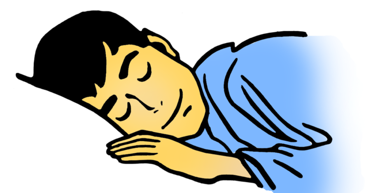 Ilustrasi seseorang sedang tidur nyenyak