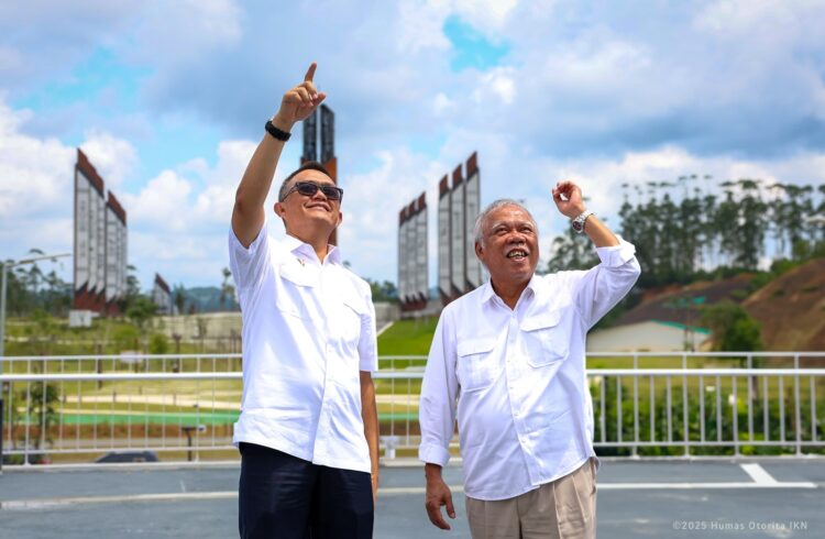 Wakil Kepala BIN Komjen (Purn) Imam Sugianto dan Kepala Otorita IKN Basuki Hadimuljono di City Hall, IKN.