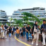 Foto pembangunan IKN dengan latar belakang kawasan inti pusat pemerintahan yang sedang berkembang