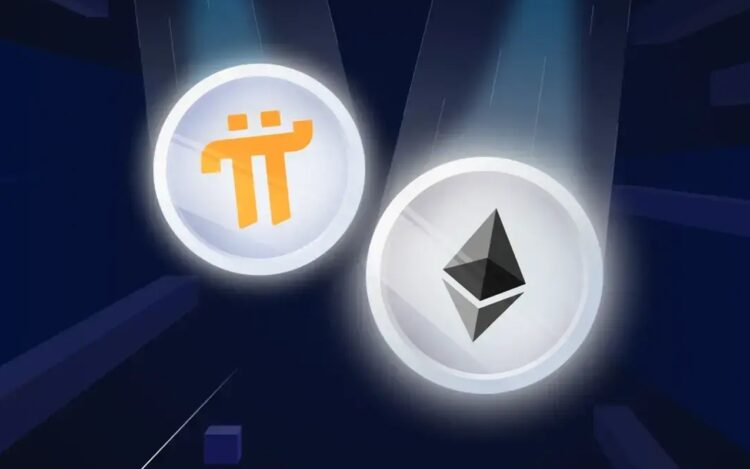 Ilustrasi Pi Network Terhubung Ethereum
