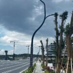 Ilustrasi latar belakang awan di langit IKN