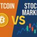 Ilustrasi perbandingan Bitcoin dan Saham