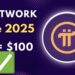 Ilustrasi harga Pi Network $100 pada akhir 2025
