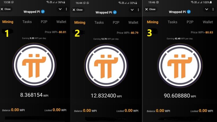 Cara Mining Wrapped Pi ($WPI) dari HP