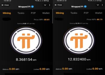 Tampilan Mining Otomatis 1 $WPI GRATIS Pakai HP