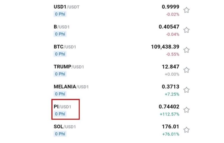 Pi/USD1 resmi listing di bursa MEXC