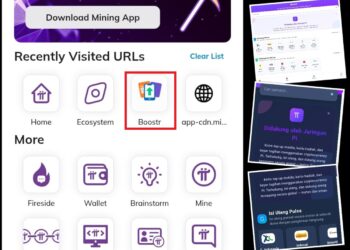 Tampilan Aplikasi Boostr DApp di Pi Browser