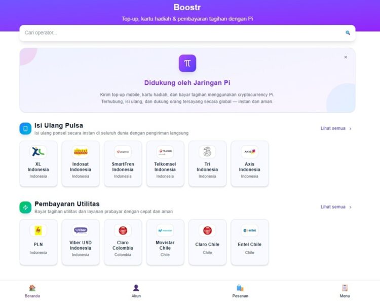 Aplikasi Pi Network – Boostr DApp