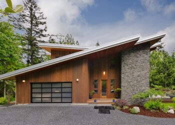 desain rumah atap miring satu sisi