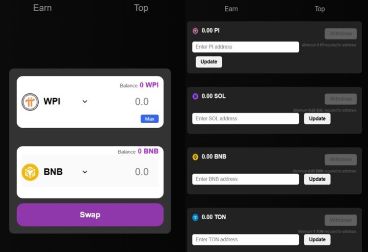 $WPI Withdraw BINANCE