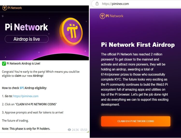Pioneer waspada, Pi Network Airdrop is Live’ SCAM