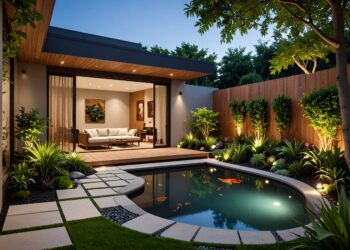 Inspirasi Halaman Belakang Rumah Minimalis: Kolam Ikan dan Tanaman Hias, Bikin Rileks Tanpa Ribet