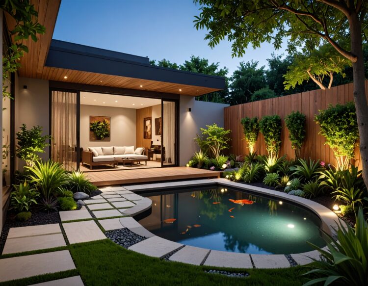 Inspirasi Halaman Belakang Rumah Minimalis: Kolam Ikan dan Tanaman Hias, Bikin Rileks Tanpa Ribet