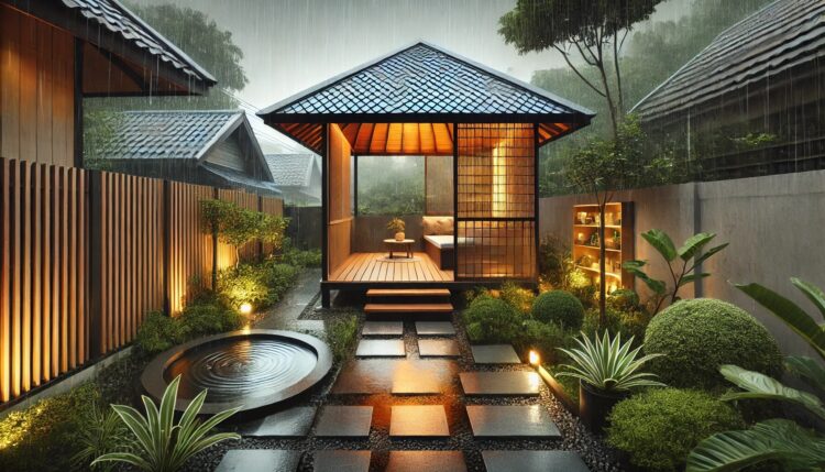Gazebo Minimalis Taman Belakang Rumah