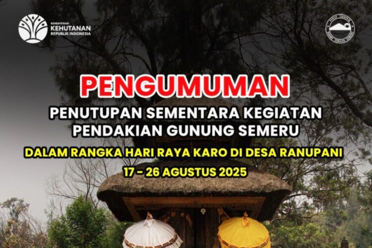 Pendakian Gunung Semeru Ditutup Sementara 17–26 Agustus, Ini Alasannya