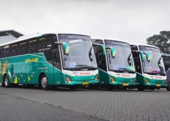 Tividi Rilis Jetbus 5, Bus Kekinian dengan Bodi JetBus 5 Buatan Karoseri Adiputro