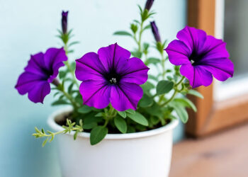 Tanaman bunga di pot