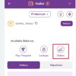 tombol Stakes Pi Wallet