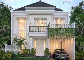 rumah klasik modern 2 lantai