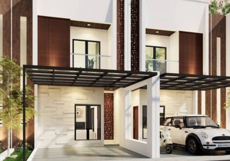 3 Inspirasi Desain Rumah Minimalis 2 Lantai Tampak Depan yang Elegan dan Modern