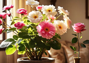 tanaman hias bunga dalam ruangan