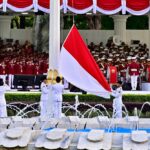 Upacara HUT ke-80 Kemerdekaan RI di Istana Merdeka.