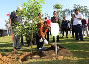 Dubes Fadjroel Tanam Pohon Persahabatan Astana–Nusantara di Plaza Bhineka Tunggal Ika
