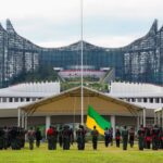 Paskibraka Penajam berlatih untuk upacara HUT ke-80 Kemerdekaan RI di IKN.