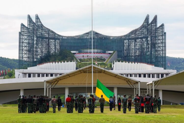 Paskibraka Penajam berlatih untuk upacara HUT ke-80 Kemerdekaan RI di IKN.