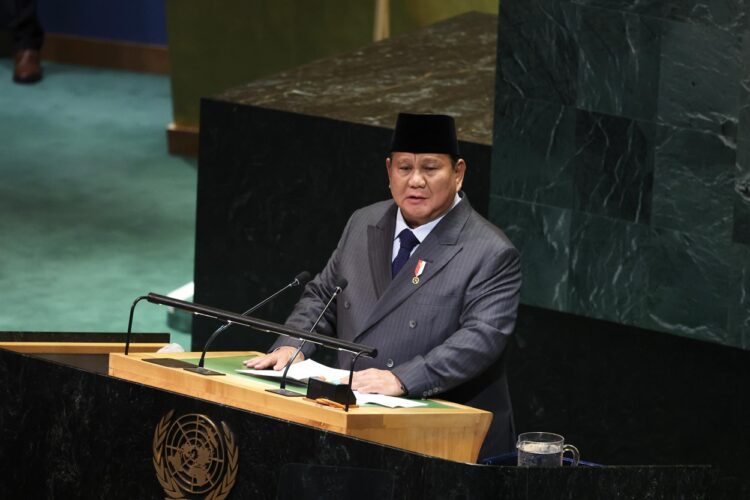 Presiden Prabowo Subianto di markas besar PBB, New York.
