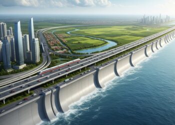 Giant Sea Wall, tanggul laut raksasa penlindung pesisir utara pulau Jawa.