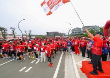 Upaya Wujudkan Hidup Sehat, Otorita IKN-PMI Kaltim Gelar Fun Run 5K