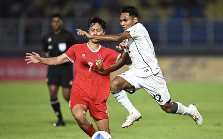 Timnas U-23 ditahan imbang Laos, 0-0.