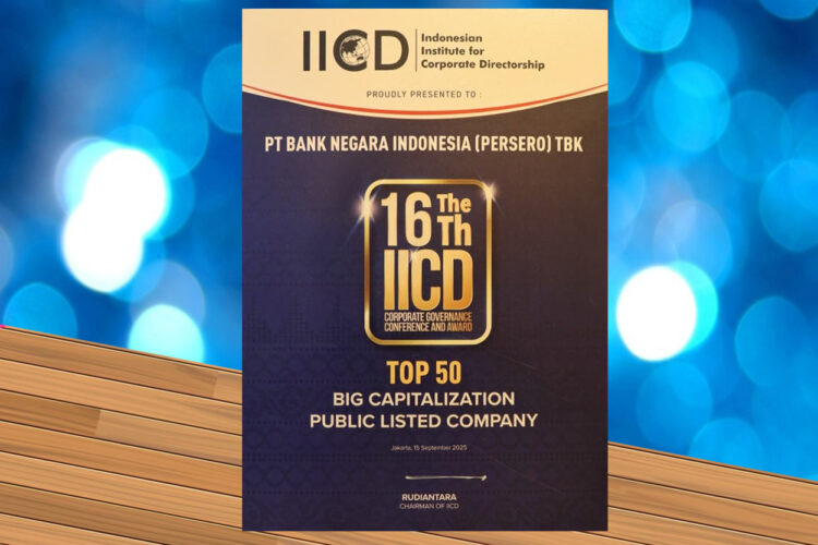 BNI Raih Predikat Tertinggi Implementasi GCG di ‘The 16th IICD CG Conference & Award 2025’