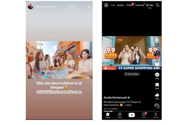All Smiles & Penuh Keseruan! Hearts2Hearts Nyanyi Bareng Jingle Iklan Shopee 9.9 Super Shopping Day