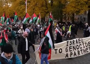 demonstrasi pro Palestina Norwegia vs Israel