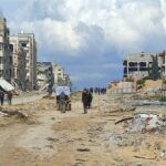 Kehancuran di Gaza akibat agresi militer Israel. Foto: Anadolu