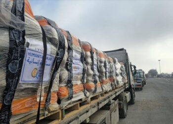 Truk bantuan mulai masuki Jalur Gaza, setelah tercapainya kesepakatan gencatan senjata.