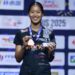 Putri Kusuma Wardani, sukses menempati posisi runner-up di ajang Hylo Open 2025.