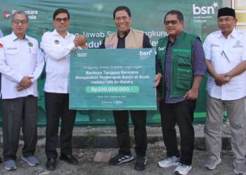 BSN Gelontorkan Dana bantuan Rp 1.350.000.000 Bantu Warga Aceh