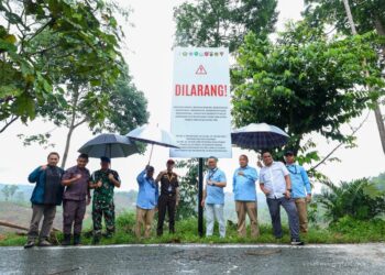 Satgas IKN Pasang Larangan Aktivitas Ilegal di Taman Hutan Raya Bukit Soeharto
