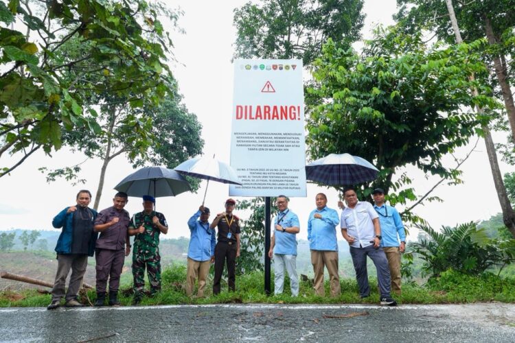 Satgas IKN Pasang Larangan Aktivitas Ilegal di Taman Hutan Raya Bukit Soeharto