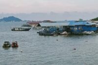 Pelabuhan perahu kayu di Penajam.